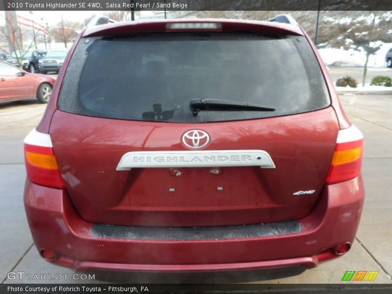 Salsa Red Pearl / Sand Beige 2010 Toyota Highlander SE 4WD