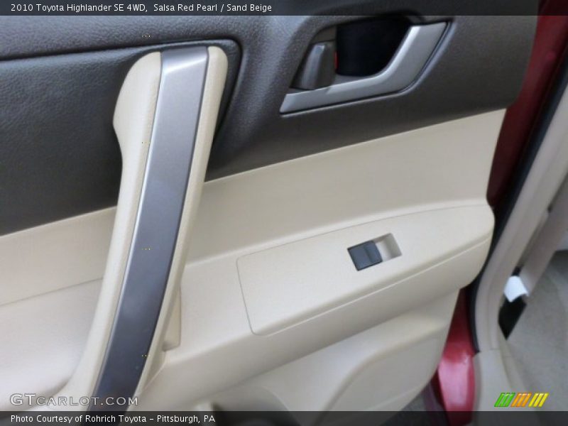 Salsa Red Pearl / Sand Beige 2010 Toyota Highlander SE 4WD