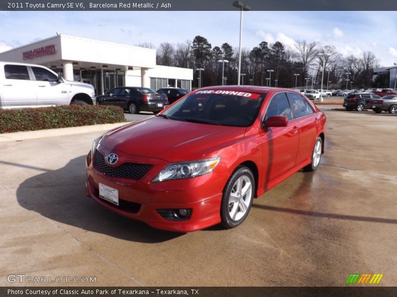 Barcelona Red Metallic / Ash 2011 Toyota Camry SE V6