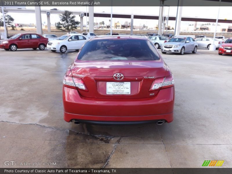 Barcelona Red Metallic / Ash 2011 Toyota Camry SE V6