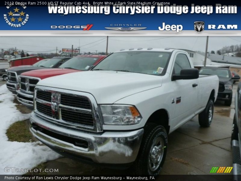 Bright White / Dark Slate/Medium Graystone 2012 Dodge Ram 2500 HD ST Regular Cab 4x4