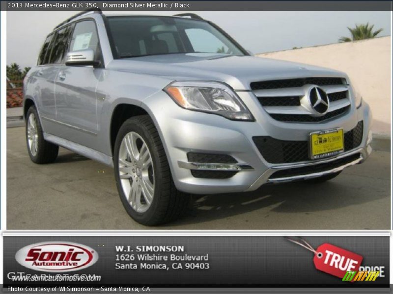 Diamond Silver Metallic / Black 2013 Mercedes-Benz GLK 350