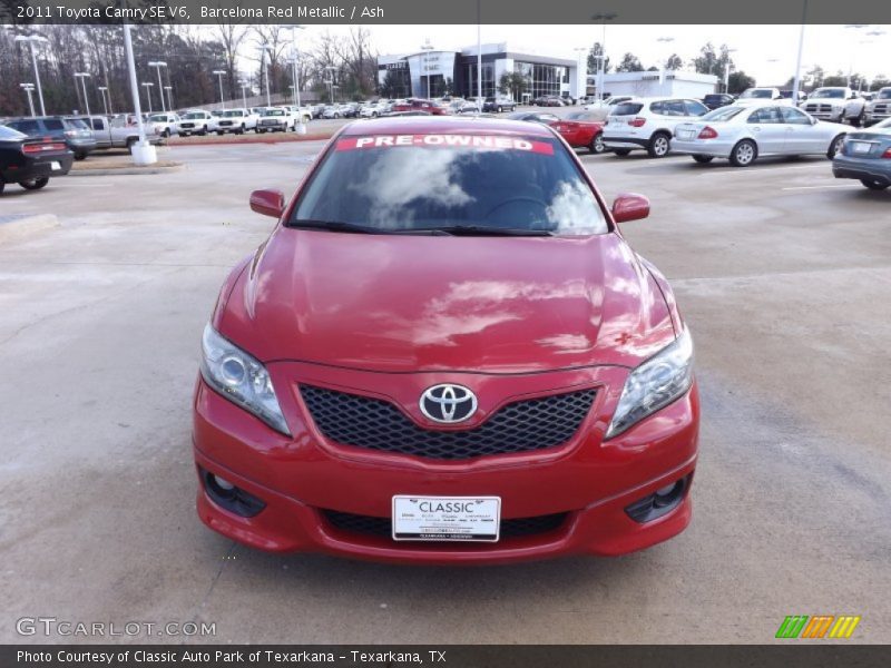 Barcelona Red Metallic / Ash 2011 Toyota Camry SE V6