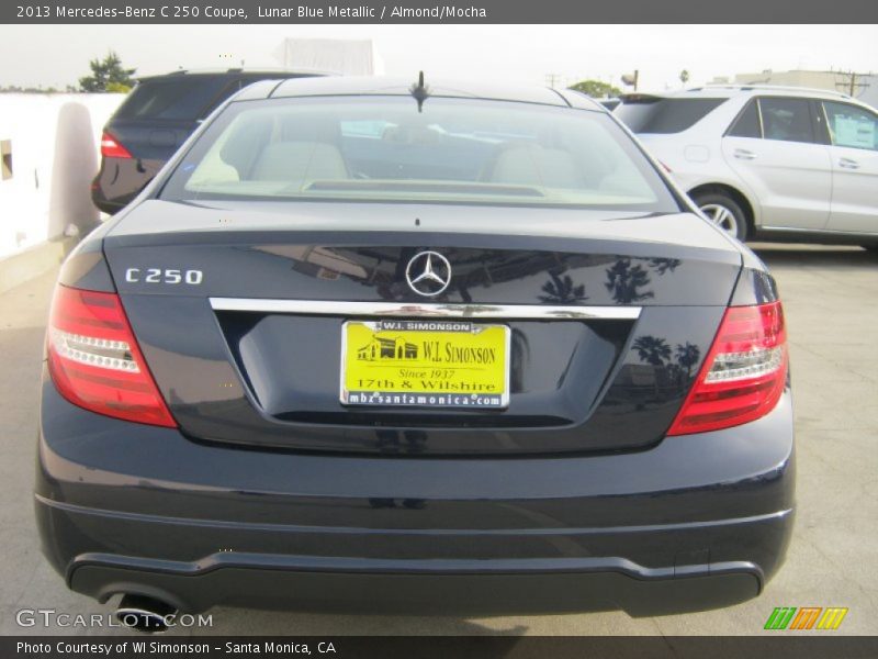 Lunar Blue Metallic / Almond/Mocha 2013 Mercedes-Benz C 250 Coupe