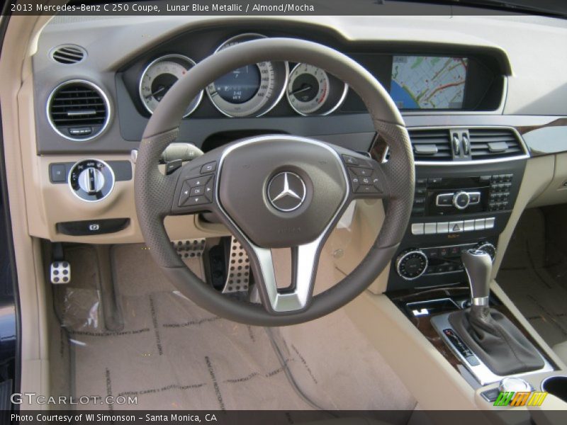 Lunar Blue Metallic / Almond/Mocha 2013 Mercedes-Benz C 250 Coupe