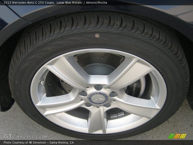 Lunar Blue Metallic / Almond/Mocha 2013 Mercedes-Benz C 250 Coupe