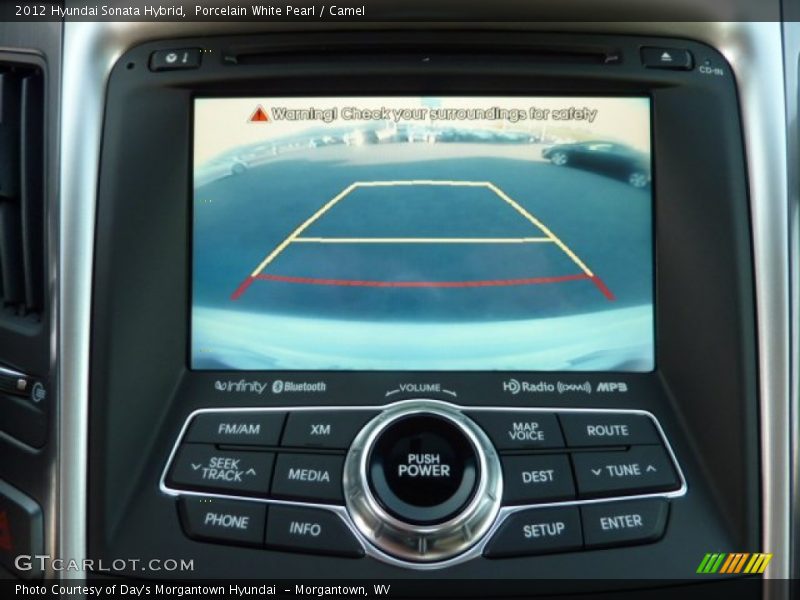 Porcelain White Pearl / Camel 2012 Hyundai Sonata Hybrid