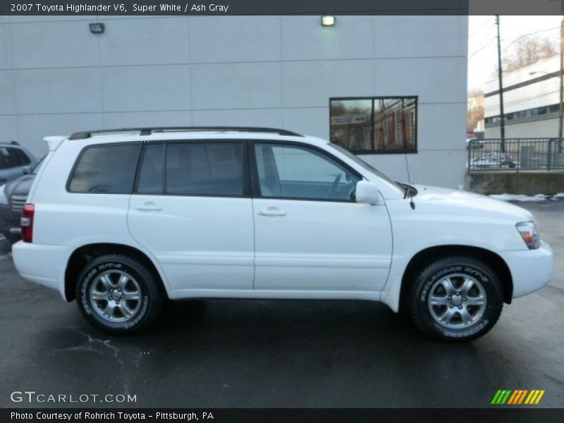 Super White / Ash Gray 2007 Toyota Highlander V6