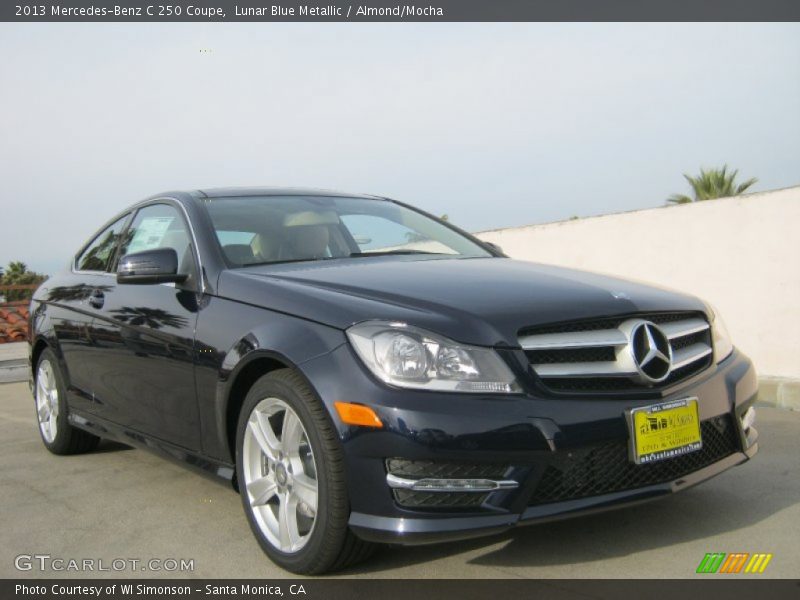 Lunar Blue Metallic / Almond/Mocha 2013 Mercedes-Benz C 250 Coupe