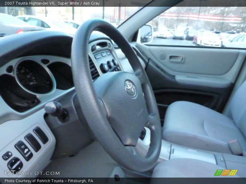 Super White / Ash Gray 2007 Toyota Highlander V6