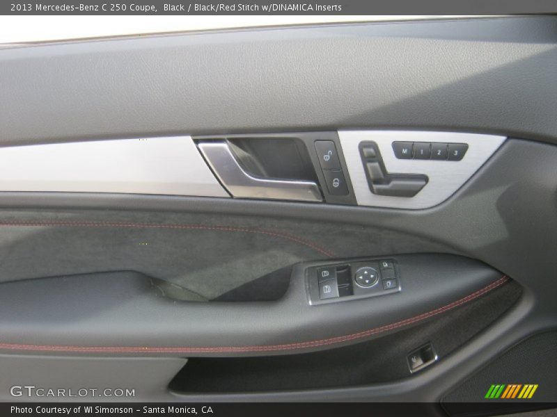 Black / Black/Red Stitch w/DINAMICA Inserts 2013 Mercedes-Benz C 250 Coupe