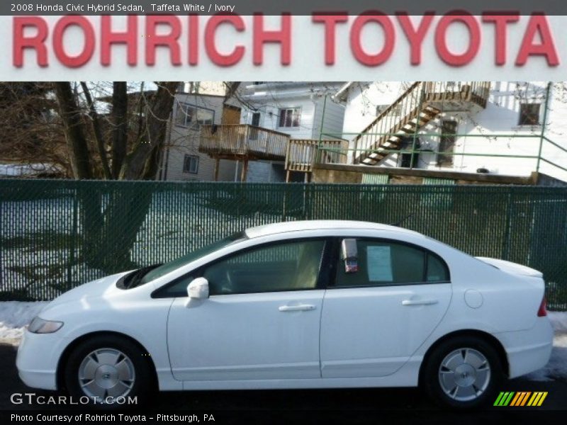 Taffeta White / Ivory 2008 Honda Civic Hybrid Sedan