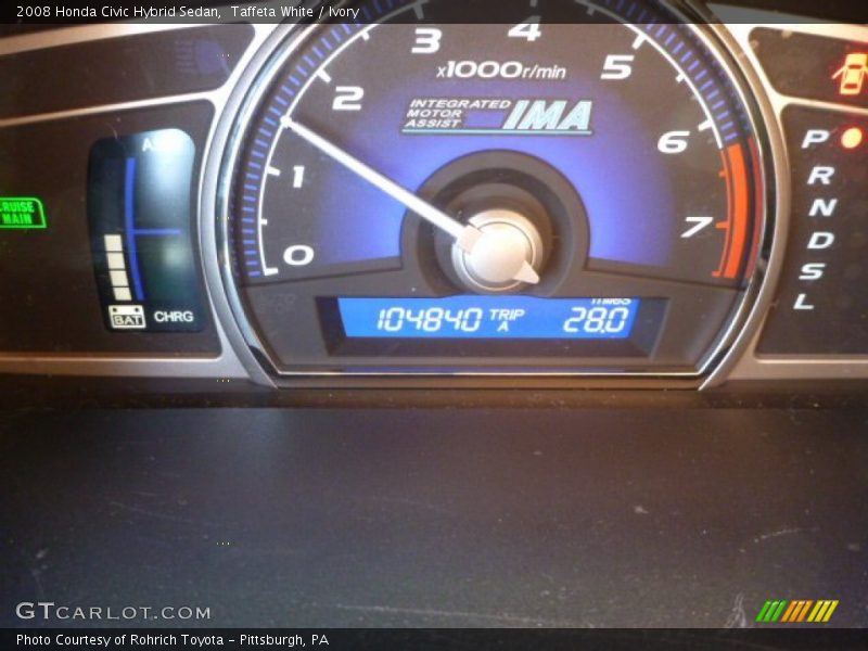 Taffeta White / Ivory 2008 Honda Civic Hybrid Sedan