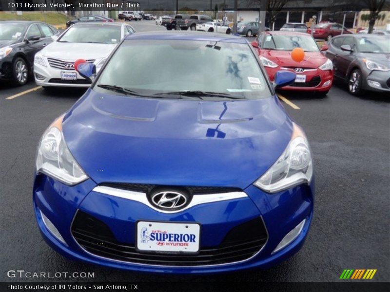 Marathon Blue / Black 2013 Hyundai Veloster