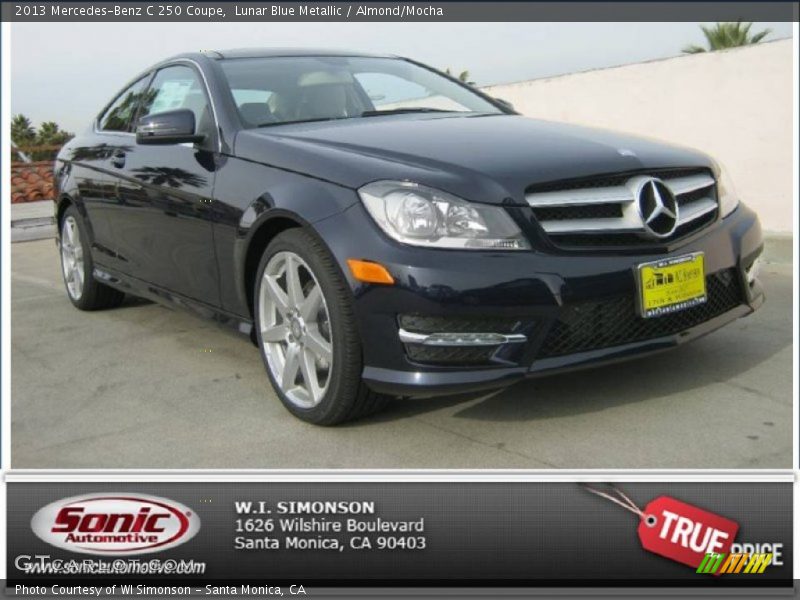 Lunar Blue Metallic / Almond/Mocha 2013 Mercedes-Benz C 250 Coupe