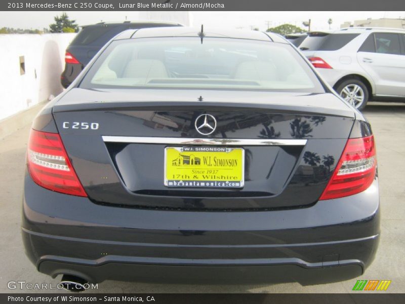 Lunar Blue Metallic / Almond/Mocha 2013 Mercedes-Benz C 250 Coupe