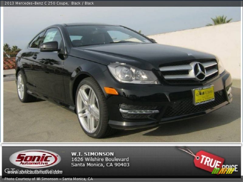 Black / Black 2013 Mercedes-Benz C 250 Coupe