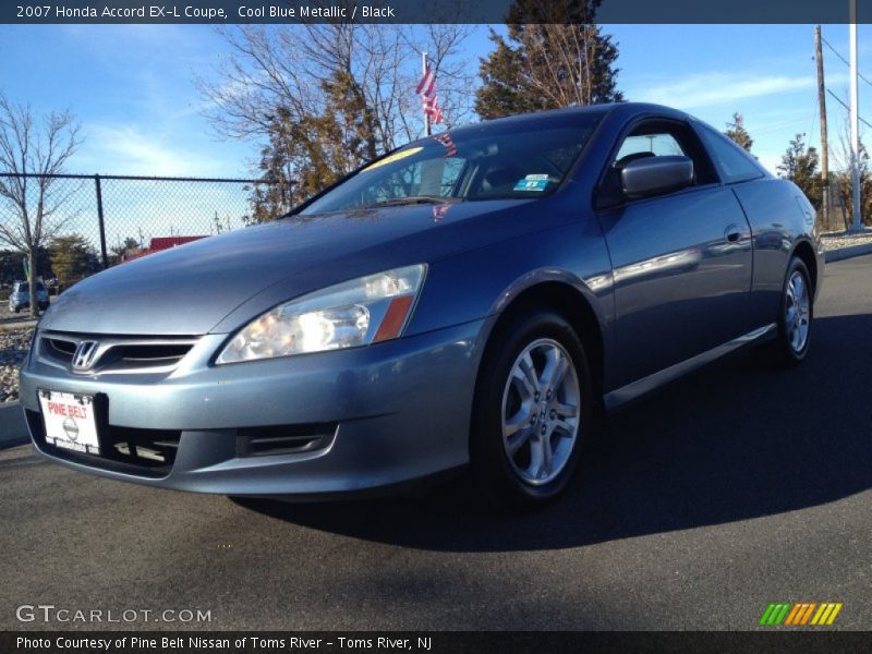 Cool Blue Metallic / Black 2007 Honda Accord EX-L Coupe