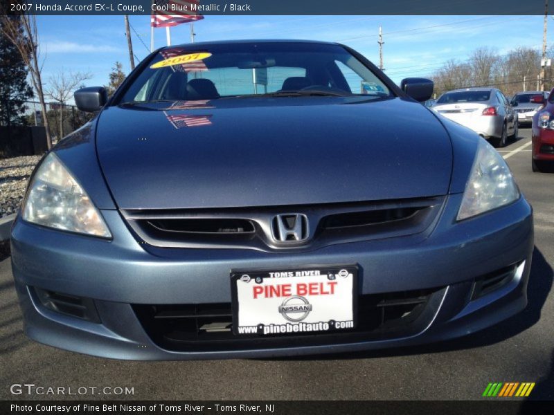 Cool Blue Metallic / Black 2007 Honda Accord EX-L Coupe