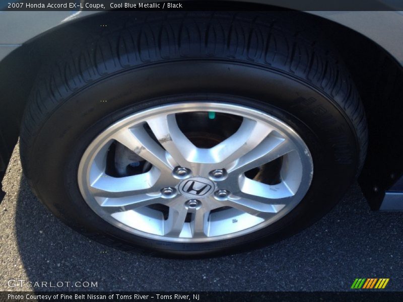 Cool Blue Metallic / Black 2007 Honda Accord EX-L Coupe