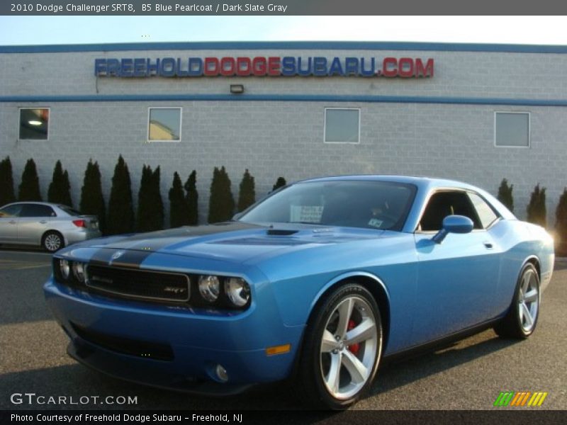 B5 Blue Pearlcoat / Dark Slate Gray 2010 Dodge Challenger SRT8