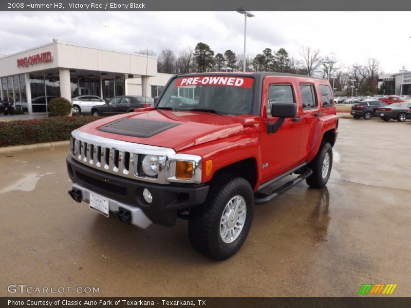 Victory Red / Ebony Black 2008 Hummer H3
