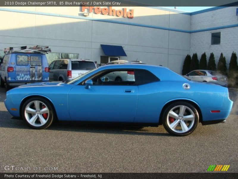 B5 Blue Pearlcoat / Dark Slate Gray 2010 Dodge Challenger SRT8