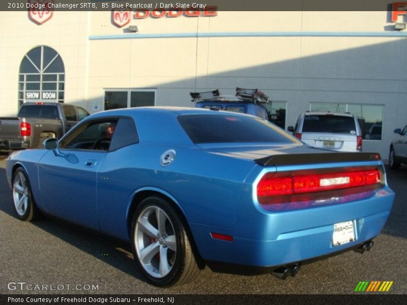 B5 Blue Pearlcoat / Dark Slate Gray 2010 Dodge Challenger SRT8