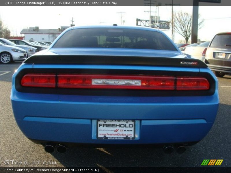 B5 Blue Pearlcoat / Dark Slate Gray 2010 Dodge Challenger SRT8