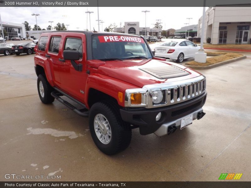 Victory Red / Ebony Black 2008 Hummer H3
