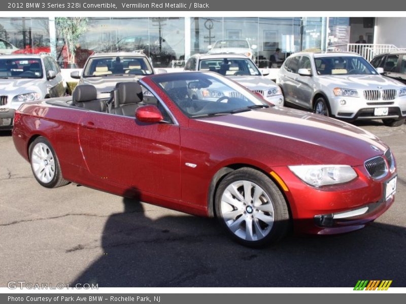 Vermilion Red Metallic / Black 2012 BMW 3 Series 328i Convertible