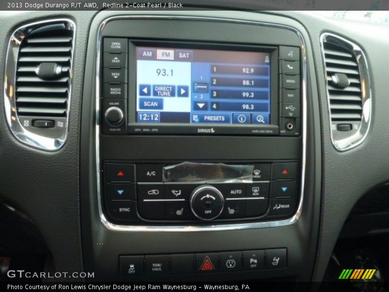 Controls of 2013 Durango R/T AWD