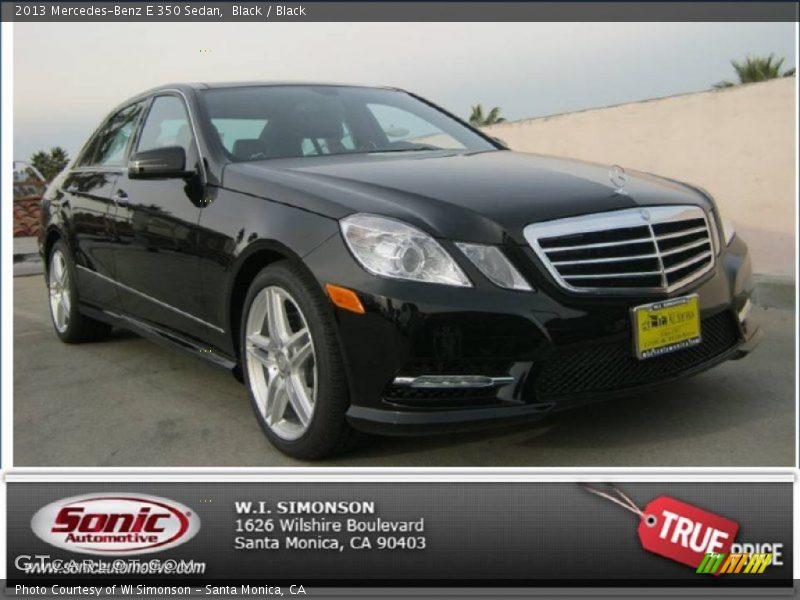 Black / Black 2013 Mercedes-Benz E 350 Sedan