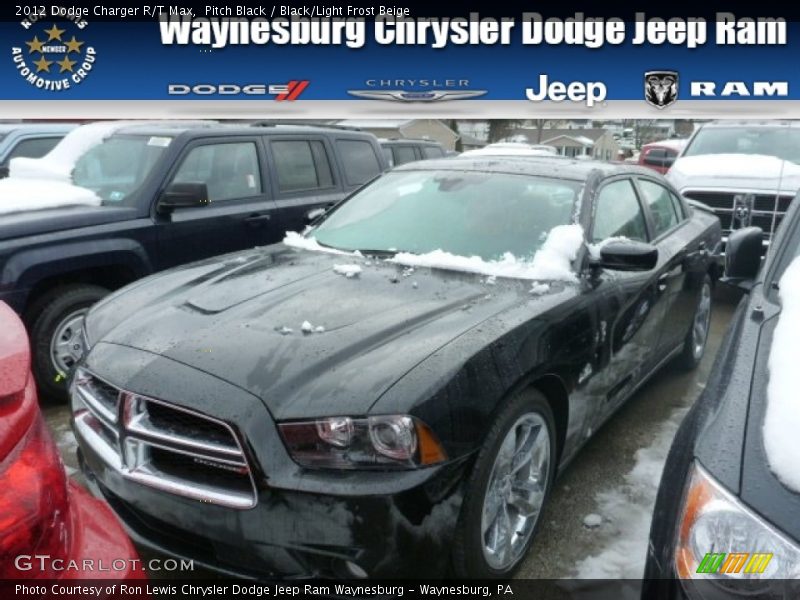 Pitch Black / Black/Light Frost Beige 2012 Dodge Charger R/T Max