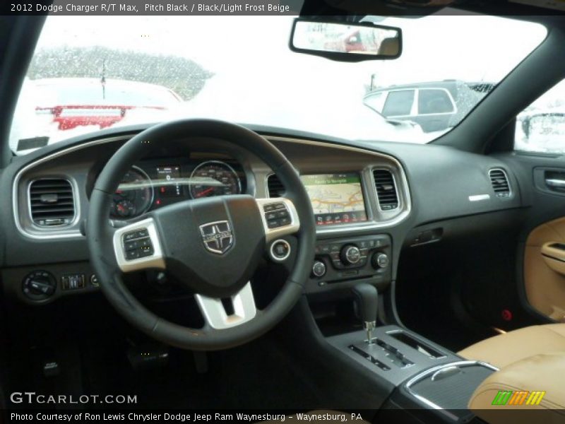 Pitch Black / Black/Light Frost Beige 2012 Dodge Charger R/T Max