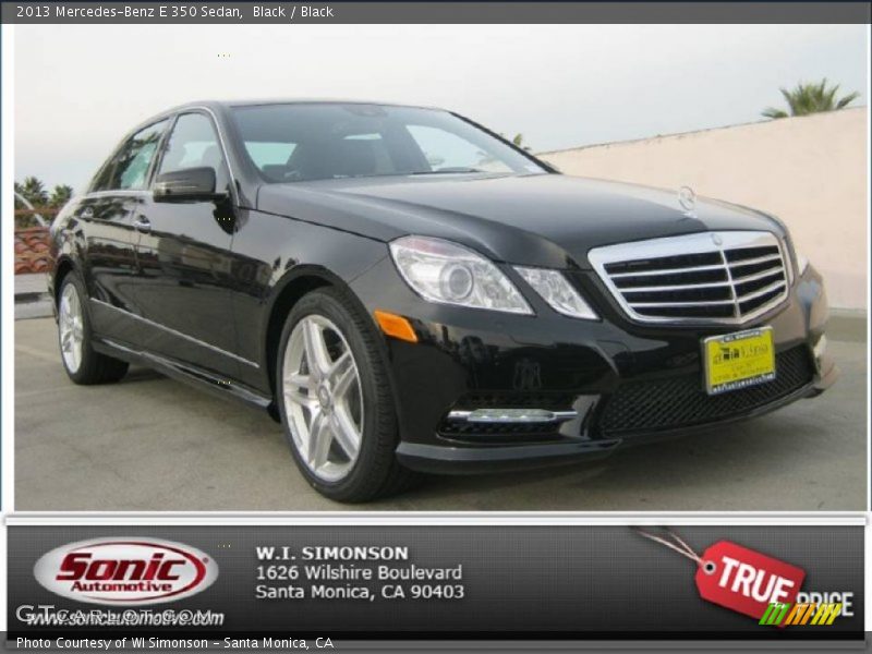 Black / Black 2013 Mercedes-Benz E 350 Sedan