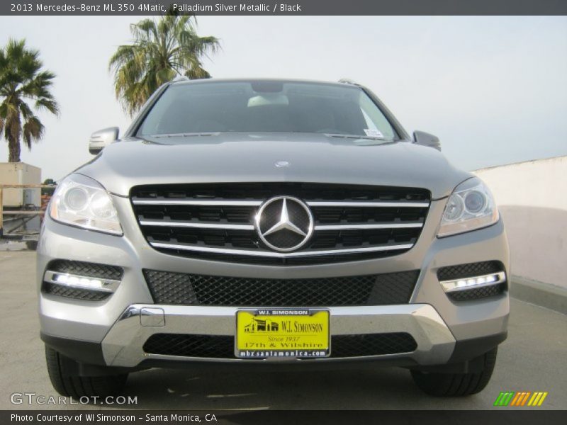 Palladium Silver Metallic / Black 2013 Mercedes-Benz ML 350 4Matic