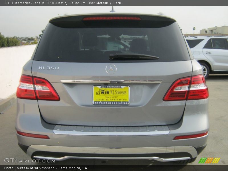Palladium Silver Metallic / Black 2013 Mercedes-Benz ML 350 4Matic