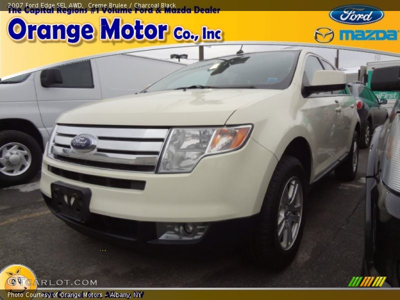 Creme Brulee / Charcoal Black 2007 Ford Edge SEL AWD