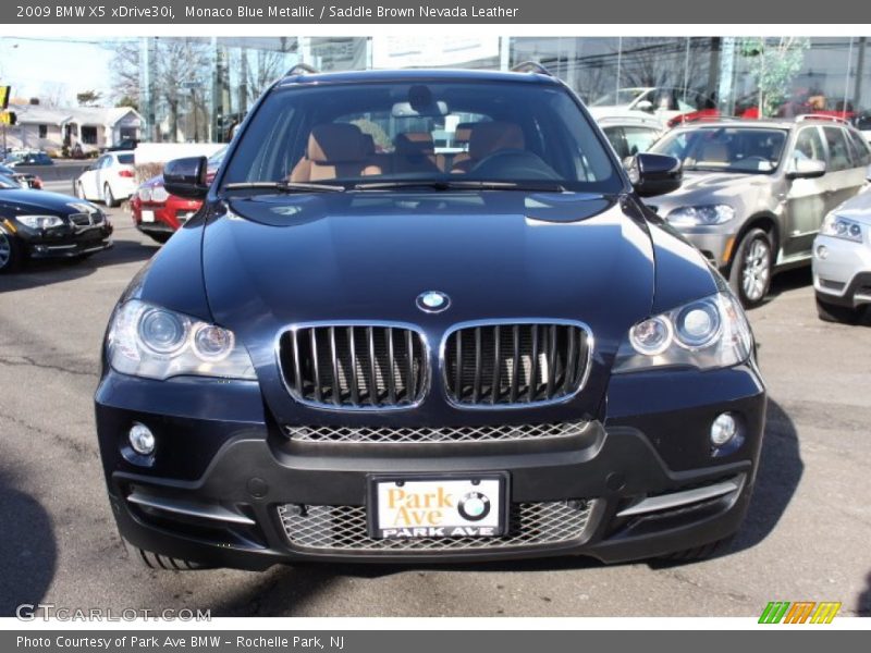 Monaco Blue Metallic / Saddle Brown Nevada Leather 2009 BMW X5 xDrive30i