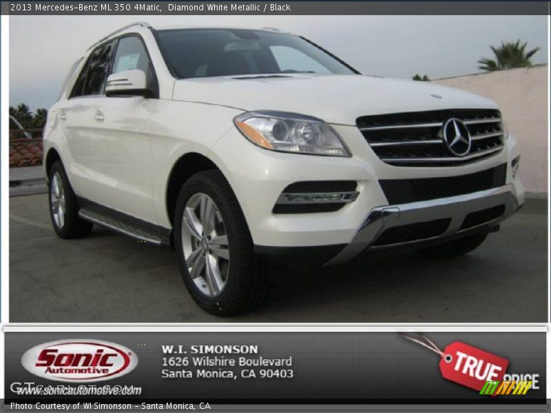Diamond White Metallic / Black 2013 Mercedes-Benz ML 350 4Matic