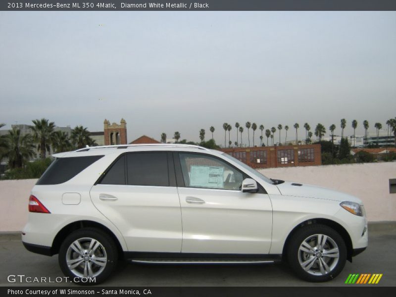 Diamond White Metallic / Black 2013 Mercedes-Benz ML 350 4Matic