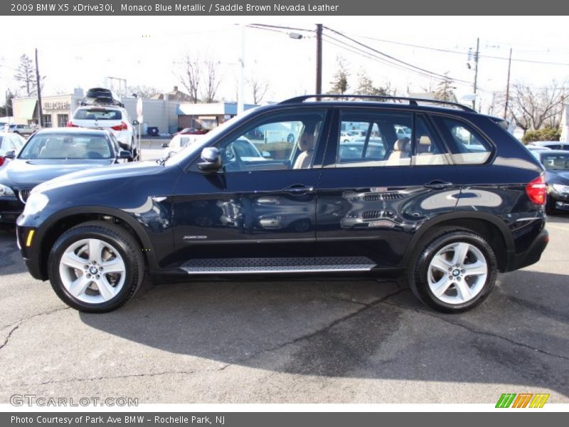 Monaco Blue Metallic / Saddle Brown Nevada Leather 2009 BMW X5 xDrive30i