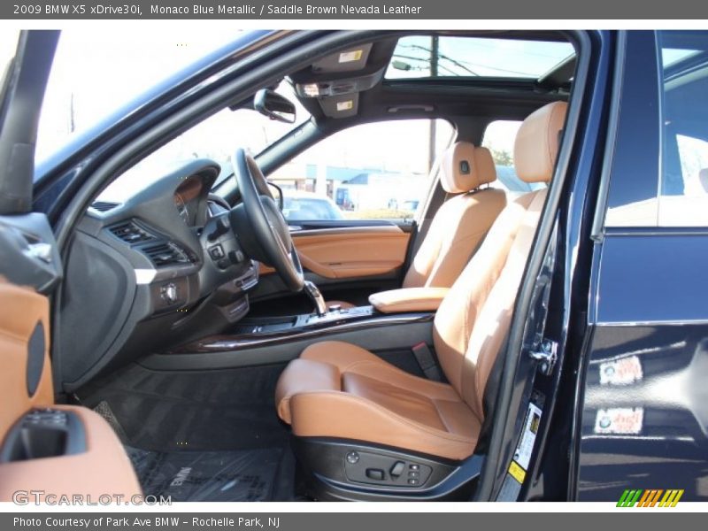 Monaco Blue Metallic / Saddle Brown Nevada Leather 2009 BMW X5 xDrive30i