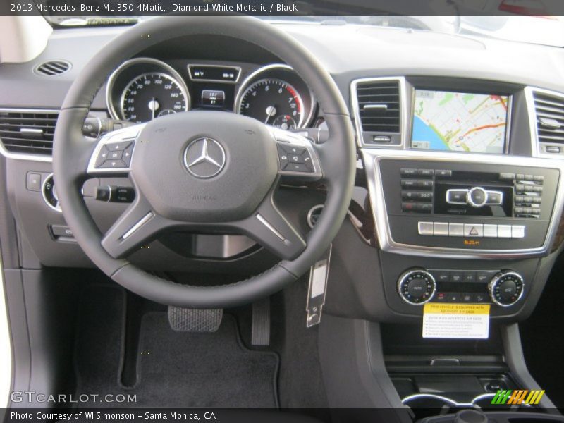 Diamond White Metallic / Black 2013 Mercedes-Benz ML 350 4Matic