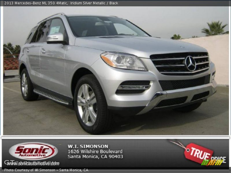 Iridium Silver Metallic / Black 2013 Mercedes-Benz ML 350 4Matic