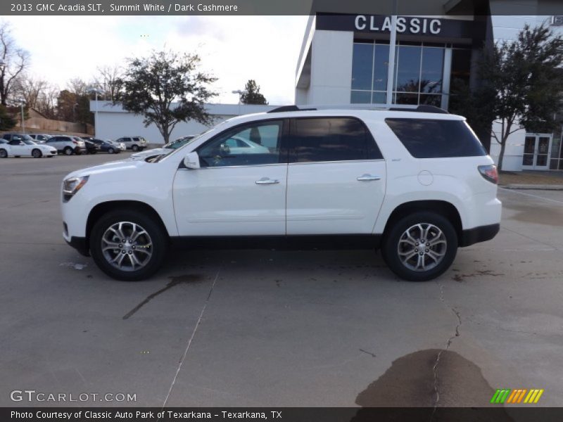 Summit White / Dark Cashmere 2013 GMC Acadia SLT