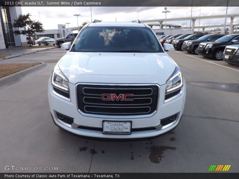 Summit White / Dark Cashmere 2013 GMC Acadia SLT