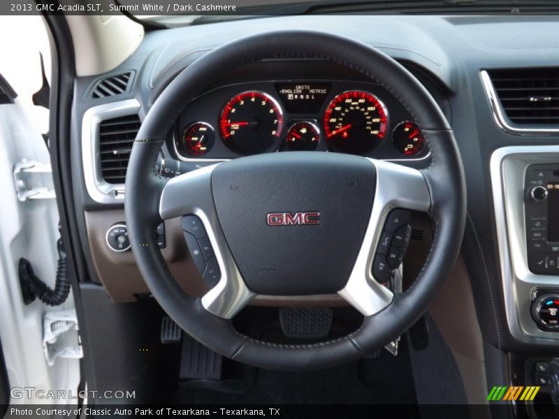 Summit White / Dark Cashmere 2013 GMC Acadia SLT
