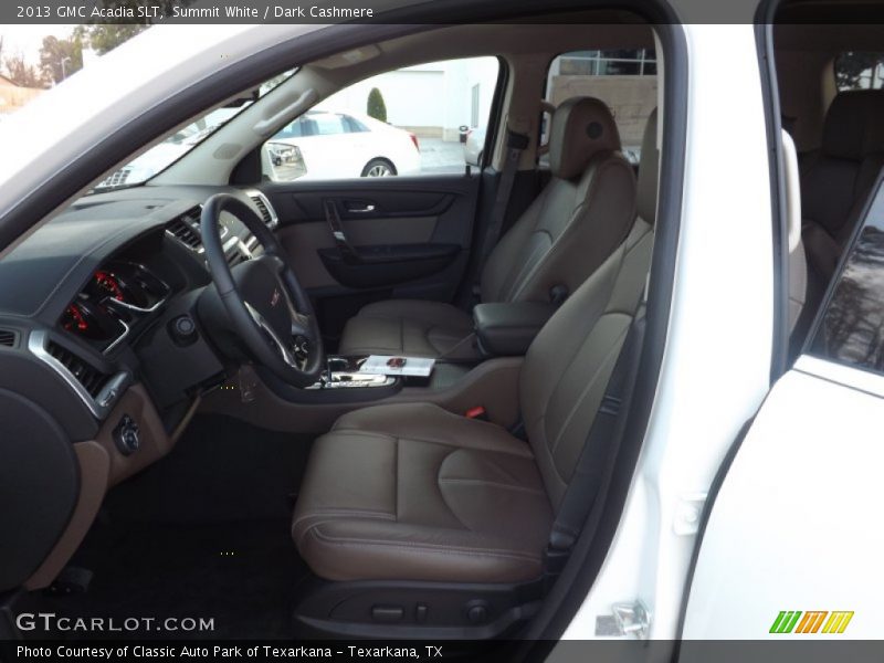 Summit White / Dark Cashmere 2013 GMC Acadia SLT